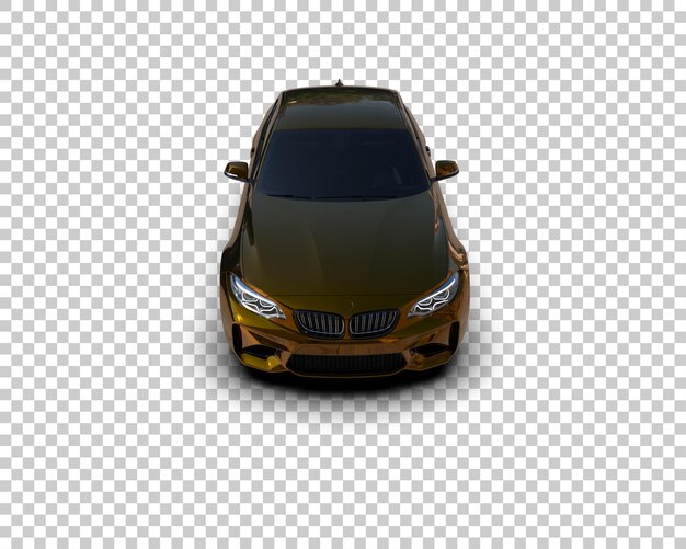 Auto deportivo aislado en el fondo Ilustración de renderización 3D