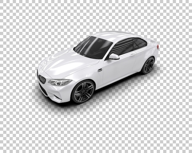 Auto deportivo aislado en el fondo Ilustración de renderización 3D