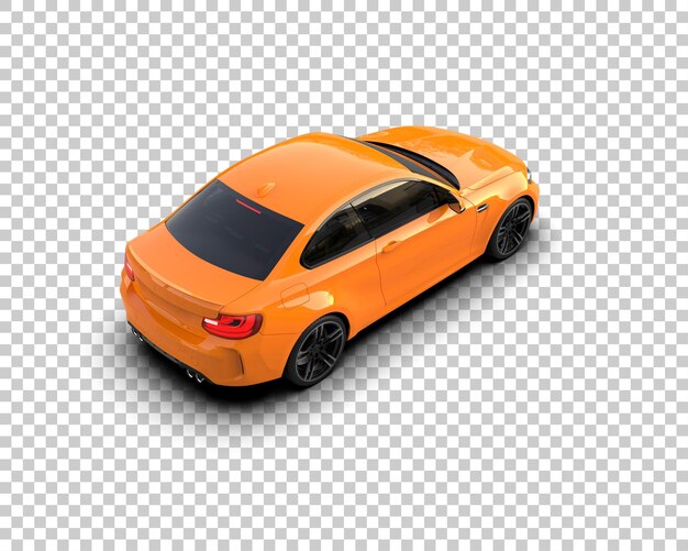 Auto deportivo aislado en el fondo Ilustración de renderización 3D