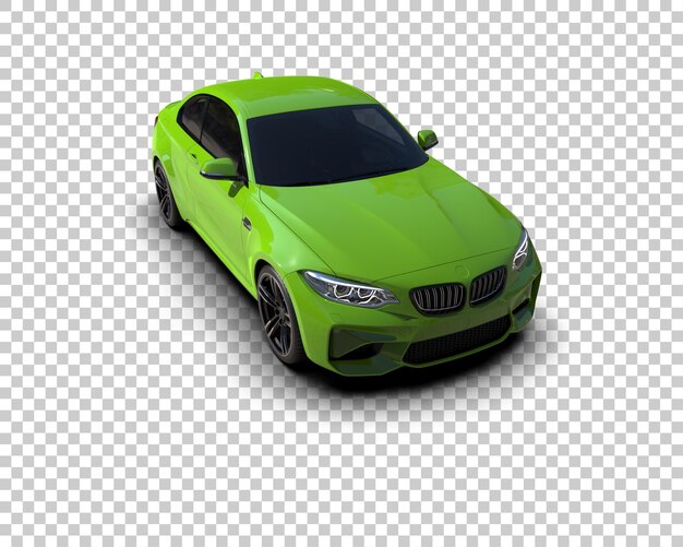 Auto deportivo aislado en el fondo Ilustración de renderización 3D