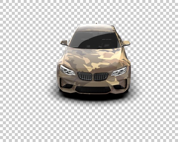Auto deportivo aislado en el fondo Ilustración de renderización 3D