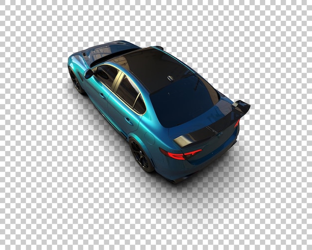Auto deportivo aislado en el fondo Ilustración de renderización 3D