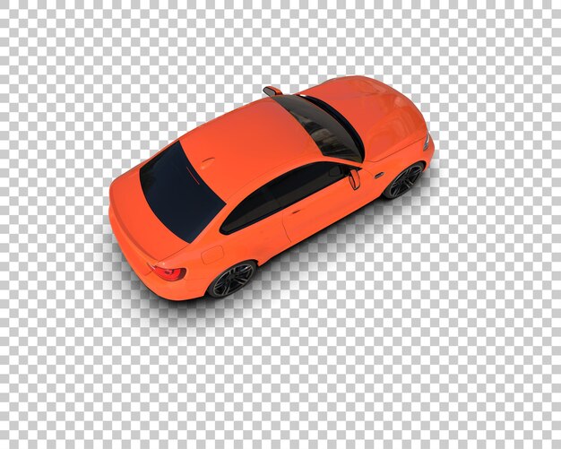 Auto deportivo aislado en el fondo Ilustración de renderización 3D