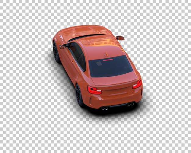 Auto deportivo aislado en el fondo Ilustración de renderización 3D