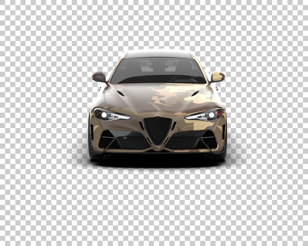 Auto deportivo aislado en el fondo Ilustración de renderización 3D