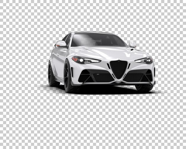 Auto deportivo aislado en el fondo Ilustración de renderización 3D
