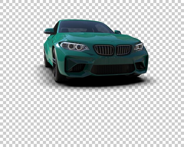 Auto deportivo aislado en el fondo Ilustración de renderización 3D