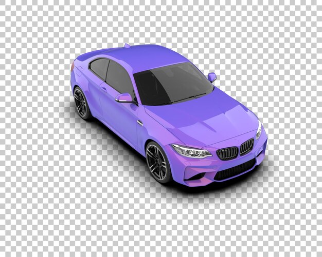 Auto deportivo aislado en el fondo Ilustración de renderización 3D