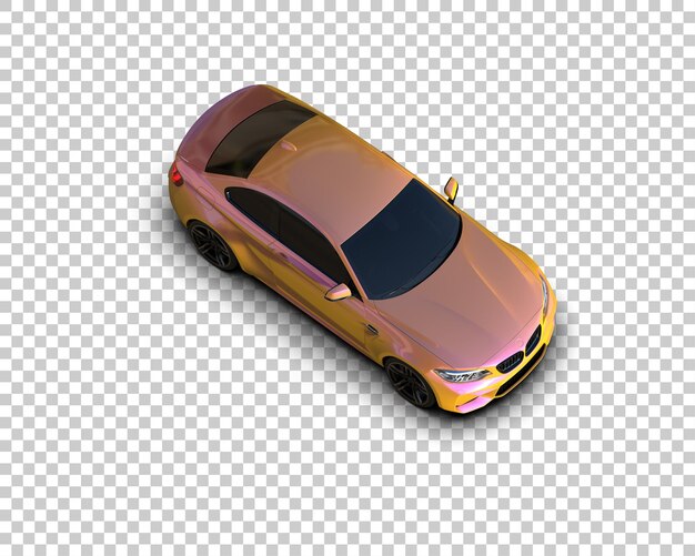 Auto deportivo aislado en el fondo Ilustración de renderización 3D