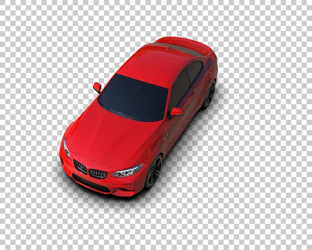 Auto deportivo aislado en el fondo Ilustración de renderización 3D