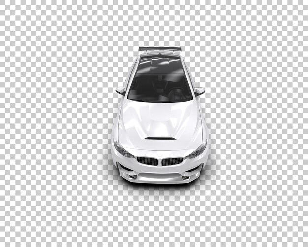 Auto deportivo aislado en el fondo Ilustración de renderización 3D
