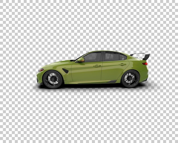 Auto deportivo aislado en el fondo Ilustración de renderización 3D