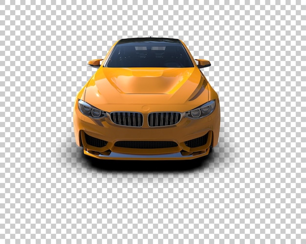 Auto deportivo aislado en el fondo Ilustración de renderización 3D