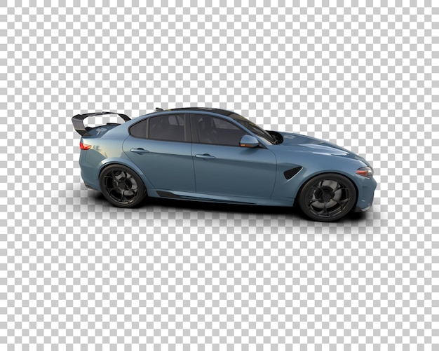 Auto deportivo aislado en el fondo Ilustración de renderización 3D