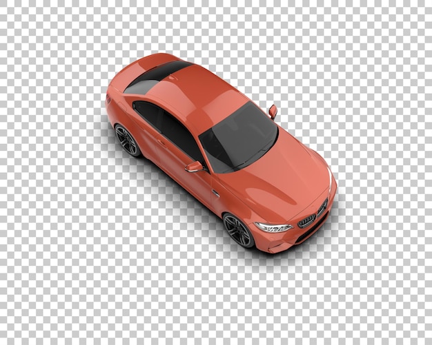 Auto deportivo aislado en el fondo Ilustración de renderización 3D