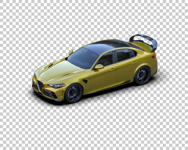 Auto deportivo aislado en el fondo Ilustración de renderización 3D