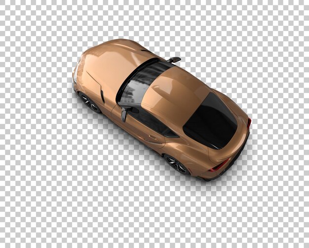 Auto deportivo aislado en el fondo Ilustración de renderización 3D