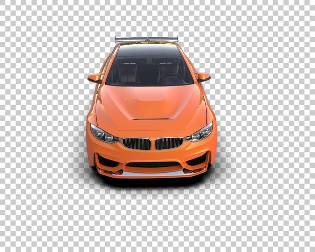 Auto deportivo aislado en el fondo Ilustración de renderización 3D
