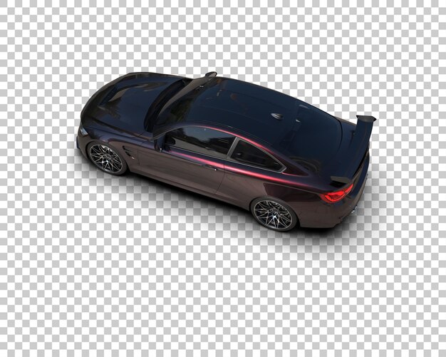 Auto deportivo aislado en el fondo Ilustración de renderización 3D