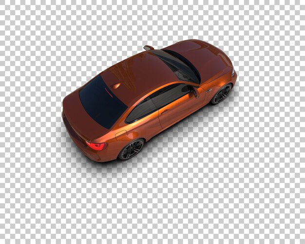 Auto deportivo aislado en el fondo Ilustración de renderización 3D