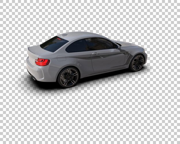 Auto deportivo aislado en el fondo Ilustración de renderización 3D