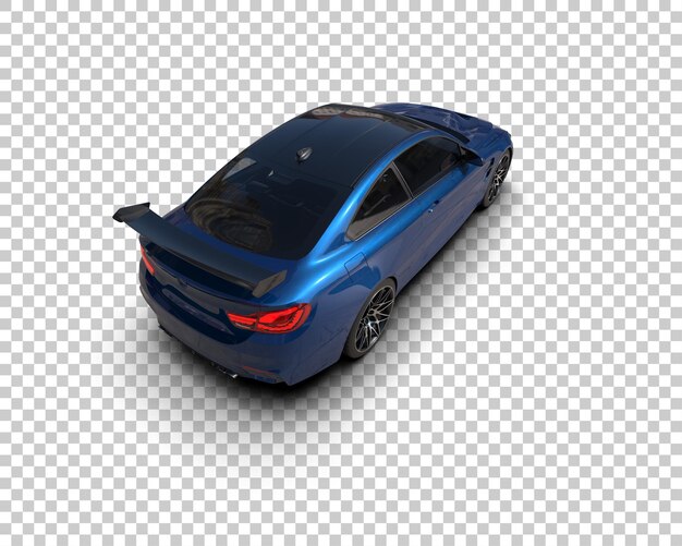 Auto deportivo aislado en el fondo Ilustración de renderización 3D