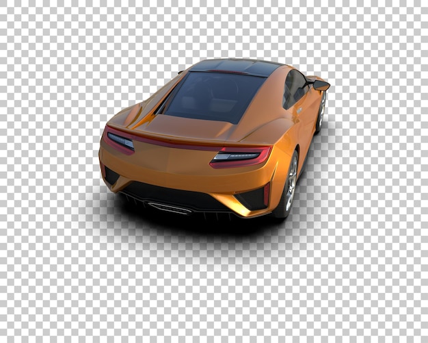 Auto deportivo aislado en el fondo Ilustración de renderización 3D