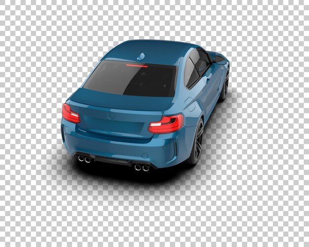 Auto deportivo aislado en el fondo Ilustración de renderización 3D