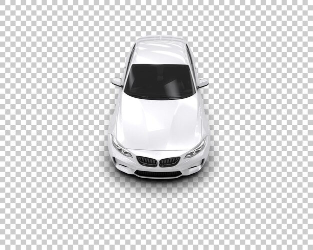 Auto deportivo aislado en el fondo Ilustración de renderización 3D