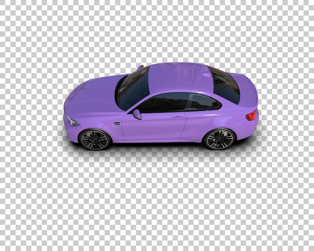 Auto deportivo aislado en el fondo Ilustración de renderización 3D