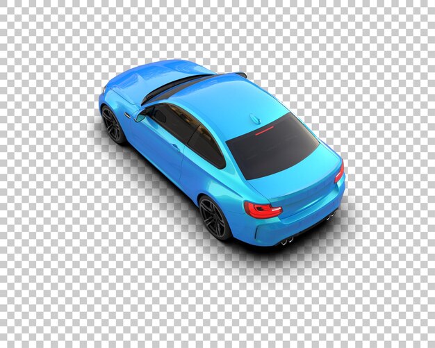 Auto deportivo aislado en el fondo Ilustración de renderización 3D