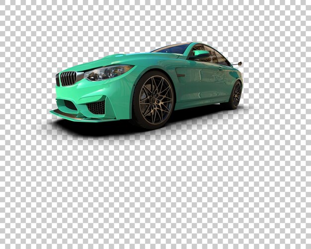 Auto deportivo aislado en el fondo Ilustración de renderización 3D