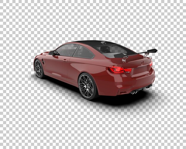 Auto deportivo aislado en el fondo Ilustración de renderización 3D