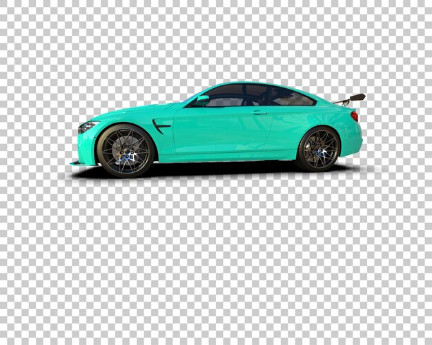 Auto deportivo aislado en el fondo Ilustración de renderización 3D