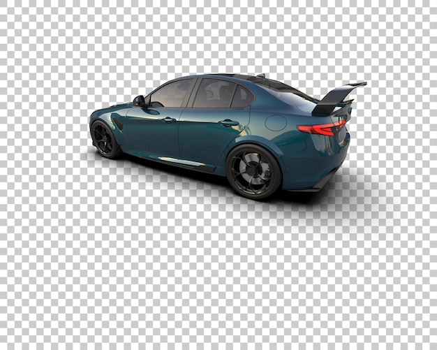 Auto deportivo aislado en el fondo Ilustración de renderización 3D