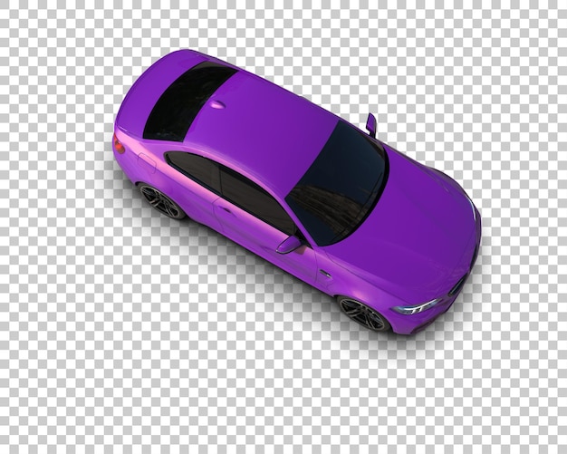 Auto deportivo aislado en el fondo Ilustración de renderización 3D