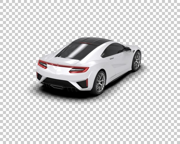 Auto deportivo aislado en el fondo Ilustración de renderización 3D