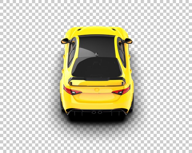 Auto deportivo aislado en el fondo Ilustración de renderización 3D