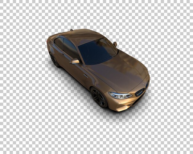 Auto deportivo aislado en el fondo Ilustración de renderización 3D