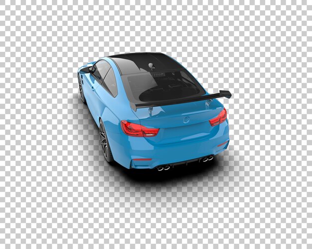 Auto deportivo aislado en el fondo Ilustración de renderización 3D