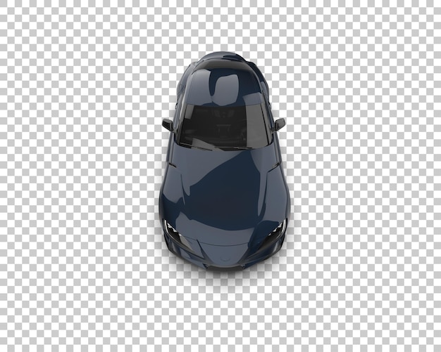 Auto deportivo aislado en el fondo Ilustración de renderización 3D