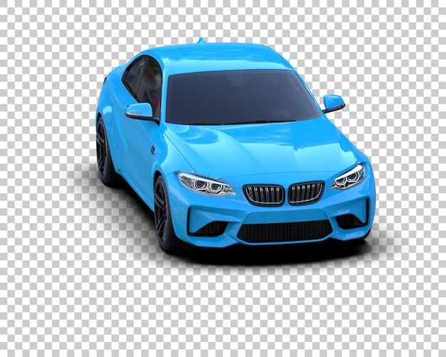 Auto deportivo aislado en el fondo Ilustración de renderización 3D