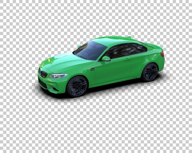 Auto deportivo aislado en el fondo Ilustración de renderización 3D