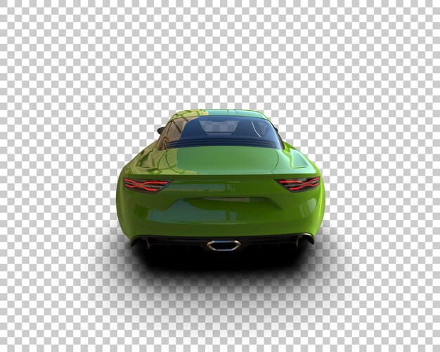 Auto deportivo aislado en el fondo Ilustración de renderización 3D
