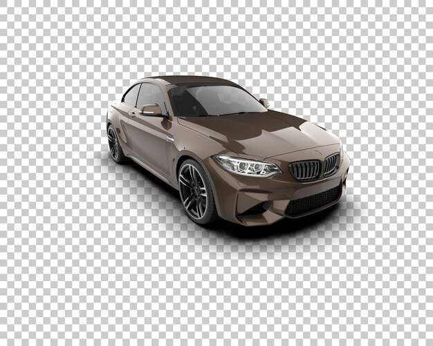 Auto deportivo aislado en el fondo Ilustración de renderización 3D
