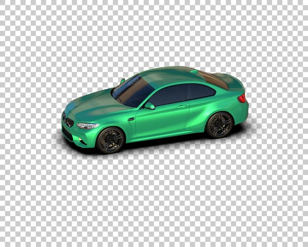 Auto deportivo aislado en el fondo Ilustración de renderización 3D