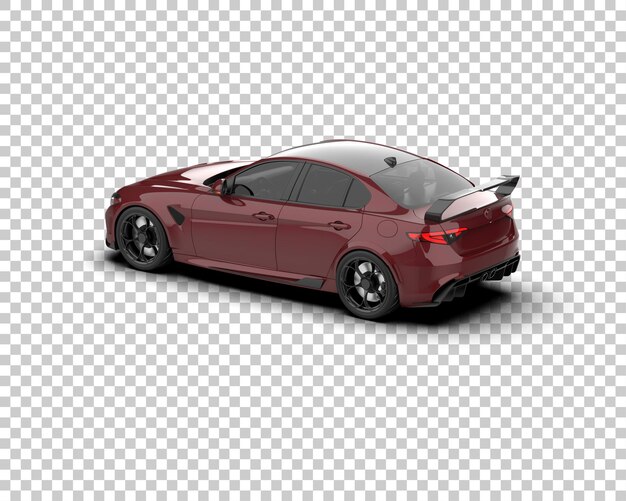 Auto deportivo aislado en el fondo Ilustración de renderización 3D