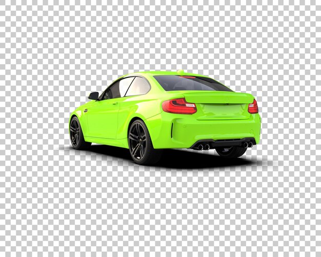Auto deportivo aislado en el fondo Ilustración de renderización 3D