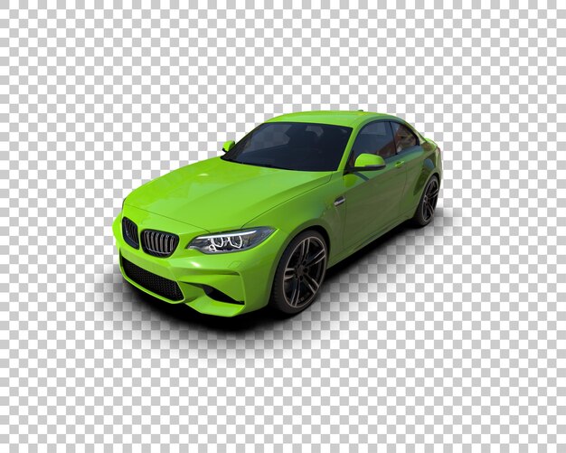 Auto deportivo aislado en el fondo Ilustración de renderización 3D