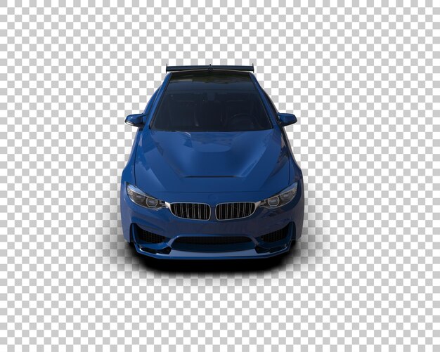 Auto deportivo aislado en el fondo Ilustración de renderización 3D